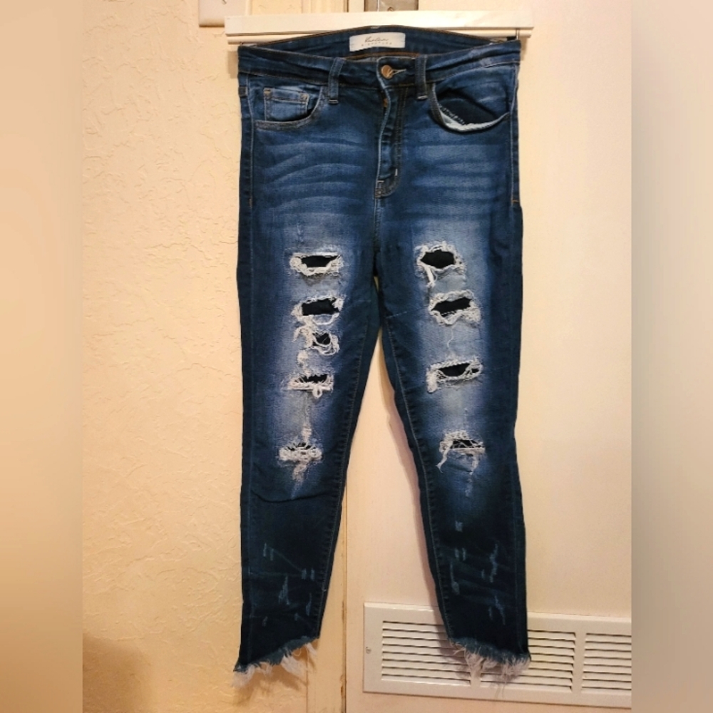KanCan High Rise Distressed Jeans
